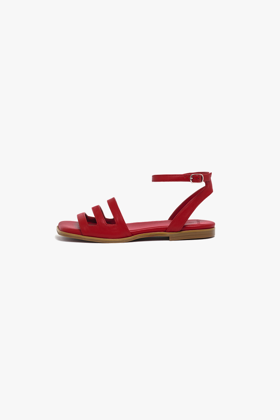MINA DE BONA ← collaboration / #3 - THREE STRAP SANDLE - RED